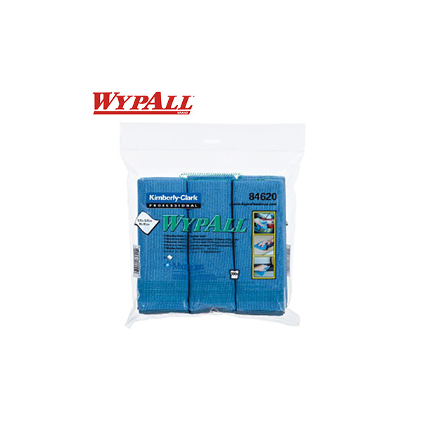 【WYPALL*】超極細纖維抗菌精巧擦拭布-藍色 4包X1箱
