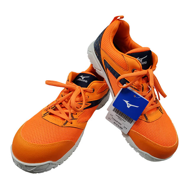 MIZUNO LS 鞋帶式 橘色 F1GA201054 休閒防護鞋 男款 工作鞋 25