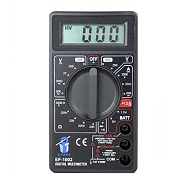 Digital Multimeter 數位式三用電表、液晶顯示、萬用電表、電壓表 EF-1002